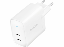 LogiLink nabíječka Logilink Steckdosenadaptér, 2x USB-C, GaN, 40W