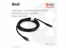 Club3D Kabel USB-C na MiniDisplayPort 2.1, 8K30Hz, DSC1.2, UHBR10, 2m