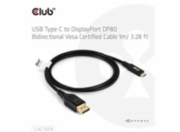 Club3D Kabel USB-C na DisplayPort 2.1, 10K60Hz, DSC1.2, UHBR10, 1m