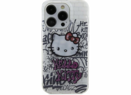 Sourcing Hello Kitty HKHCP15SHDGPHT iPhone 15 / 14 / 13 6.1 bílý/bílý pevný obal IML Kitty On Bricks Graffiti