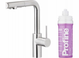 KFA DUERO PURE BASIC VYSOUVACÍ kuchyňská baterie KUCHYŇSKÝ ZAŘÍZENÍ S FUNKCÍ FILTRACE VODY A VYSOUVACÍM VÝTAHEM + SADA FILTRŮ PROFINE LILAC S, INOX