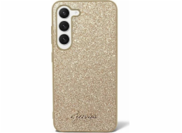 Guess Glitter Flakes kovové logo pouzdro – Samsung Galaxy S24 Case (zlaté)