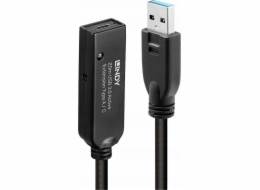 kabel Lindy USB 3.0 na USB-C (W) 20m černý