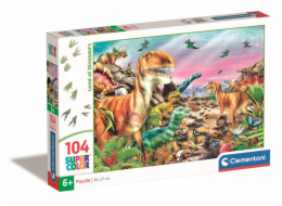 Clementoni - Puzzle 104 země dinosaurů