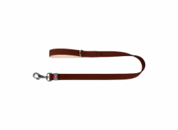 WAUDOG natural leather dog leash 20 mm wide, 122 cm long brown