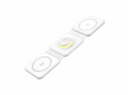 Magnetic wireless charger, Essager, EWXCX3-NMC02, 3w1, 15W (white)