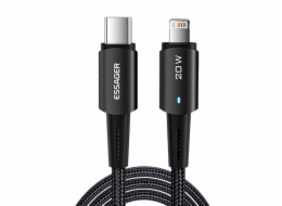 USB-C to Lightning cable, Essager, EXCTL-CG01, 20W, 1m (black)