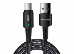 USB to USB-C cable, Essager, EXCT-CGB01, 66W, 0.5m (black)