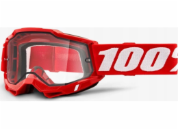 100% brýle 100% ACCURI 2 ENDURO MOTO RED (dvojité čiré sklo) (NOVINKA)