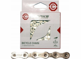 Clarks Clarks C12 Bicycle Chain, 12-řada, 126 buněk, kompatibilní s SRAM NX Eagle Group, Stand, Standard, Szosa/MTB, stříbro