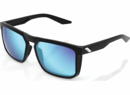 100% Brýle 100% RENSHAW Matte Black - HiPER Blue Multilayer Mirror Lens (Blue Multilayer Mirror Lens, LT 15%) (NOVINKA)