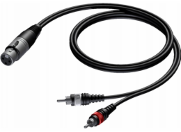 Kabel Procab  CAB704/3 XLR samice na 2 x RCA/Cinch samec 3 m