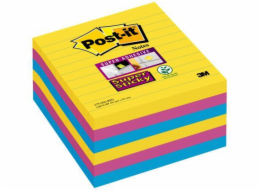 Post-it Pad SUPER STICKY 675-SS6RIO-EU s podšívkou, paleta RIO DE JANEIRO, 101x101mm, 6x90 listů (3M0258)