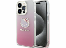 Sourcing Hello Kitty HKHCP14LHDGKEP iPhone 14 Pro 6.1 růžové/růžové pevné pouzdro IML Gradient Electrop Kitty Head