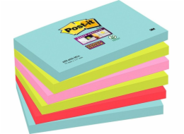 Post-it Sticky notes POST-IT Super Sticky (655-6SS-MIA), 76x127mm, 6x90 karet, Miami paletka