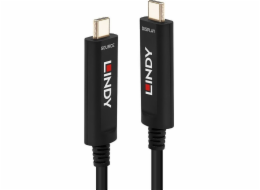 Lindy kabel Lindy Fiber Optic Hybrid USB-C 15m Black