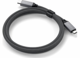 Satechi USB-C – USB-C kabel USB 0,8 m černý (ST-U4C80M)