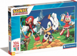 Clementoni - Puzzle 104 maxi Sonic