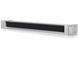 Ubiquiti Rack Mount Panel Brush 1U - Panel do rozvaděče 19", průchozí s kartáčem, stříbrno-černý, 1U