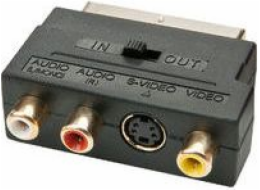 Lindy Scart AV adaptér - RCA (Cinch) x3 + S-Video černý (35628)