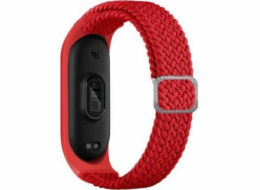 Beline Mi Band 5/6 Textilní pásek červený/ed