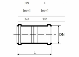 Vnitřní kanalizační dvojspojka Ultra dB, O 50 mm