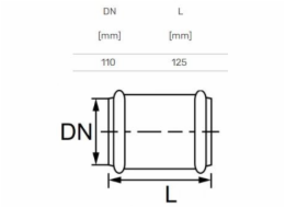 Opravná spojka pro vnitřní kanalizaci Magnaplast Skolan, 110 mm
