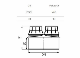 Vnitřní odvětrávání kanalizace HTplus, O 50 mm