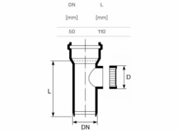 Vnitřní kanalizační vedení HTplus, O 50 mm