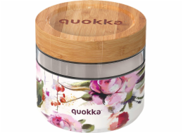 Quokka  Deli Food Jar - Skleněná nádoba na jídlo / oběd 820 ml (tmavé květy)