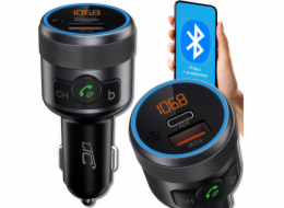 FM transmitter LTC PS LTC TRANSMITER BLUETOOTH V5.1 DC12-24V, Výstup: QC3.0 + PD 20W rychlé nabíjení