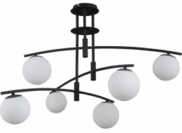 Závěsná lampa Italux Moderní závěsná LED lampa Ready černá Italux Senai globes PND-31322-6A-SB