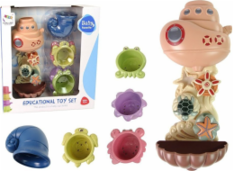 LeanToys Bath Set Loď Mořská zvířata Vodopád