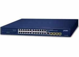 Switch Planet PLANET IPv4/IPv6, 24portový spravovaný L2/L4 gigabitový Ethernet (10/100/1000) 1U modrý