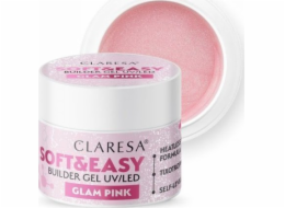 CLARESA Soft&Easy Builder gel na stavbu nehtů - Glam Pink 90g