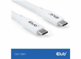 Club3D Kabel USB-C 4.0, 20Gbps, 4K60Hz, PD 240W, 2m, bílá