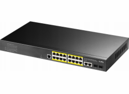 Cudy GS2018PS2 Řízený L2 Gigabit Ethernet (10/100/1000) Podpora napájení po Ethernetu (PoE) 1U Černá