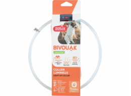 ZOLUX BIVOUAK LED Silikonový transparentní červený - obojek pro psa - 30-60 cm