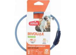 ZOLUX Bivouak LED Silikonový modrý - obojek pro štěňata a malé psy - 20-40 cm