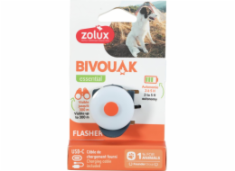 ZOLUX Bivouak Svítící přívěsek na obojek LED USB modrý – adresa pro psa -  8,9x3,7x1,9 cm