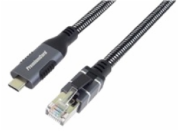 PremiumCord Ethernetový kabel USB-C na LAN RJ45 10/100/1000, 1m