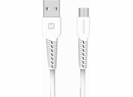 Data kabel SWISSTEN microUSB 1m, bílá