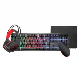 VARR GAMING SET 4V1 / GAMING SET 02 MYŠ NÁHLAVNÍ SOUPRAVA NÁHLAVNÍ SOUPRAVY LED KLÁVESNICE [45547]