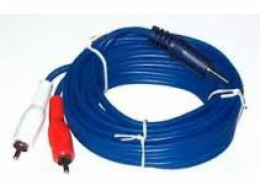 Jack kabel 3,5 mm - RCA (Cinch) x2 1,8 m modrý (KPO2749-1,8)