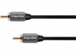 Kruger&Matz RCA (Cinch) - RCA (Cinch) kabel 1m šedý (KM0301)