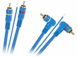 RCA (Cinch) x2 - RCA (Cinch) x2 kabel 5m modrý (KPO2668-5)