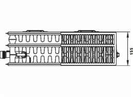 Radiátor Kermi Kermi V 33/750/800 s odpružením 1698W Steel Steel V33