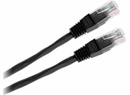 LP Patchcord kabel UTP 8c zástrčka-zástrčka 0,5m CCA černá