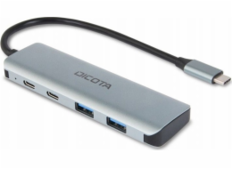 Vysokorychlostní rozbočovač DICOTA USB-C 4 v 1 10 Gbps, rozbočovač USB