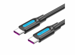 USB-C 2.0 Cable Vention COTBG 5A, PD 100W, 1.5m Black PVC